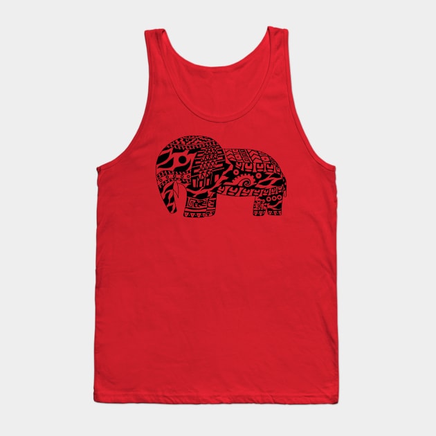 tribal elephant in tattoo inked ecopop Tank Top by jorge_lebeau